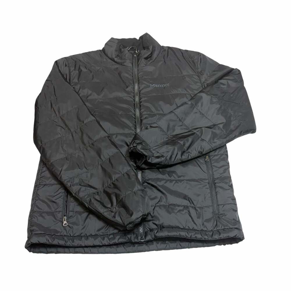 Marmot Black Quilted Lightweight Puffer Jacket Full Zip Men's Medium